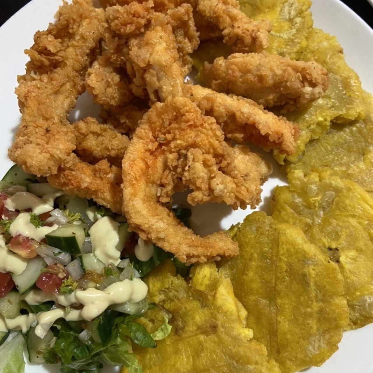 Deditos de pollo con patacones