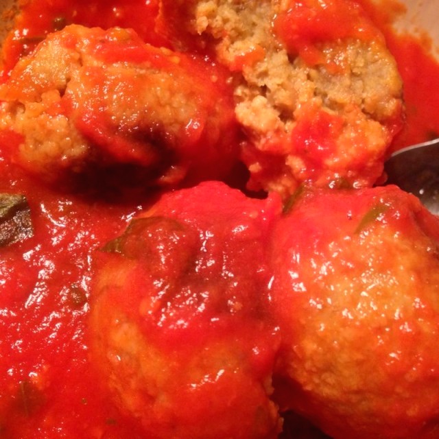 Albóndigas de seitan en salsa pomodoro