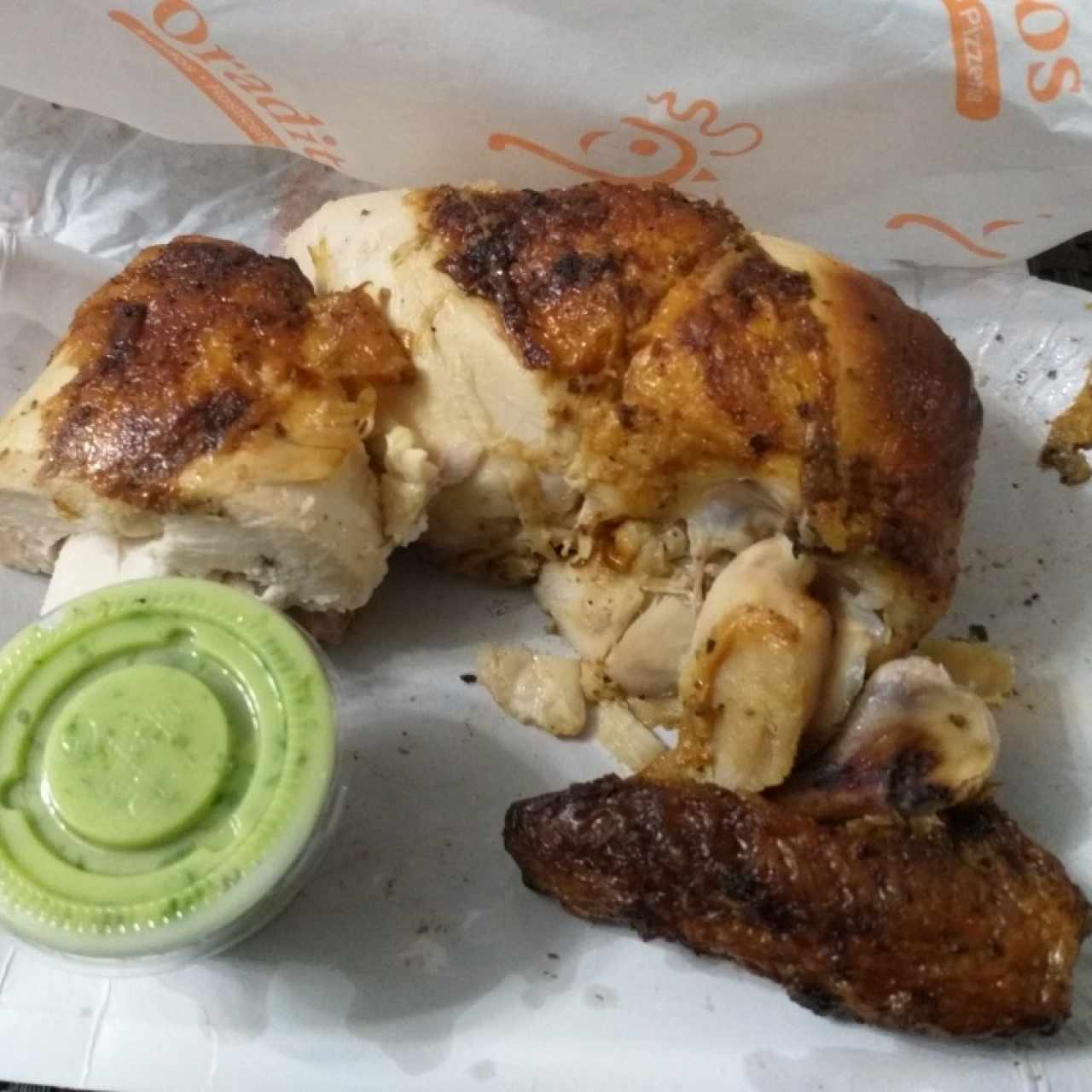 1/4 pollo pechuga ala