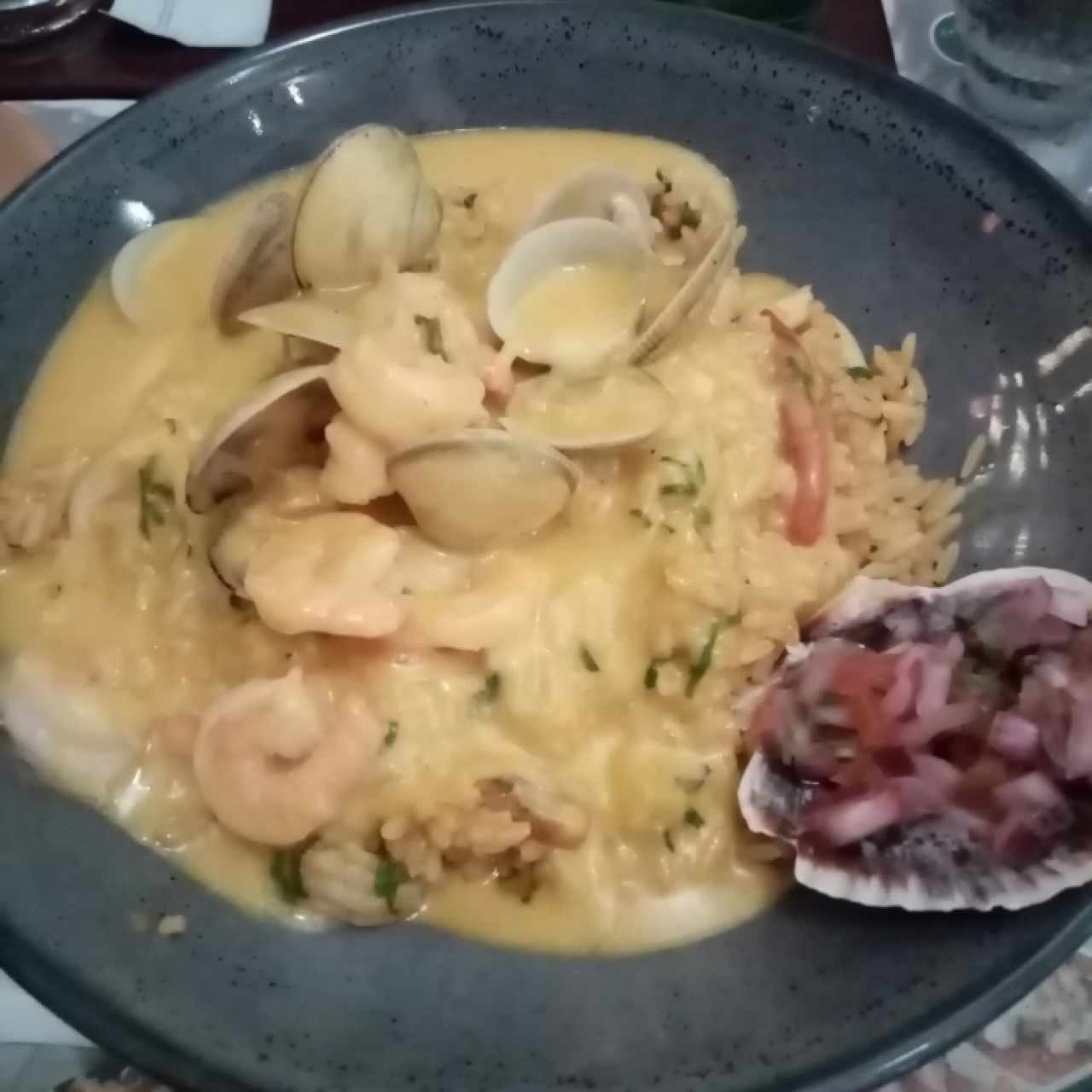 Platos Fuertes - Arroz con Mariscos