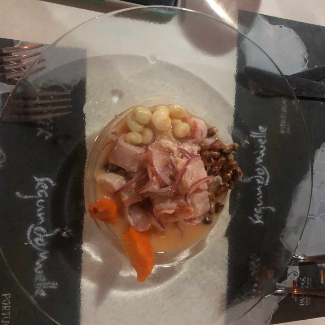 CEBICHE DE PESCADO, PULPO Y CAMARONES