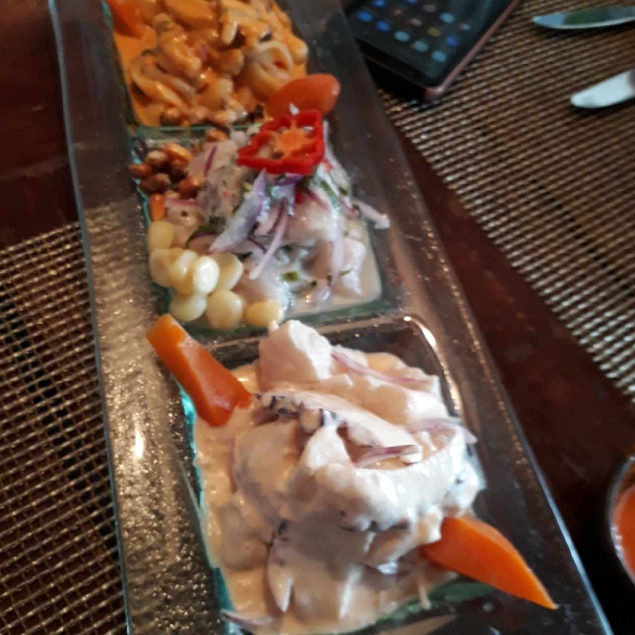 Variedad de ceviche