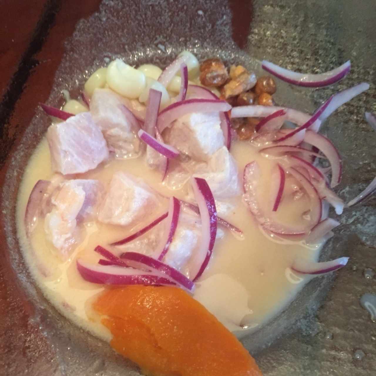 CEBICHE DE PESCADO, PULPO Y CAMARONES