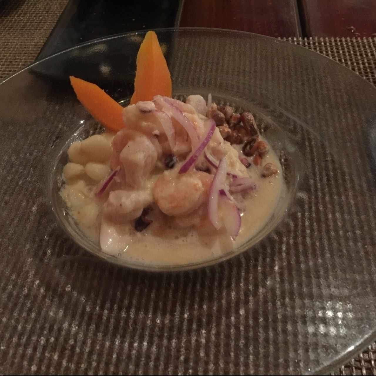 CEBICHE DE PESCADO, PULPO Y CAMARONES