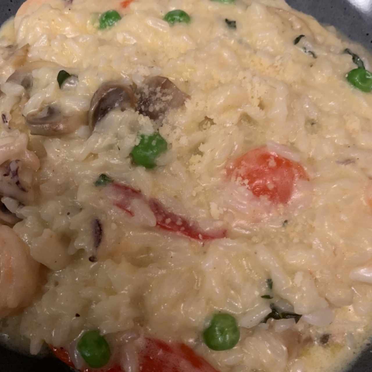 Arroz cremoso con mariscos