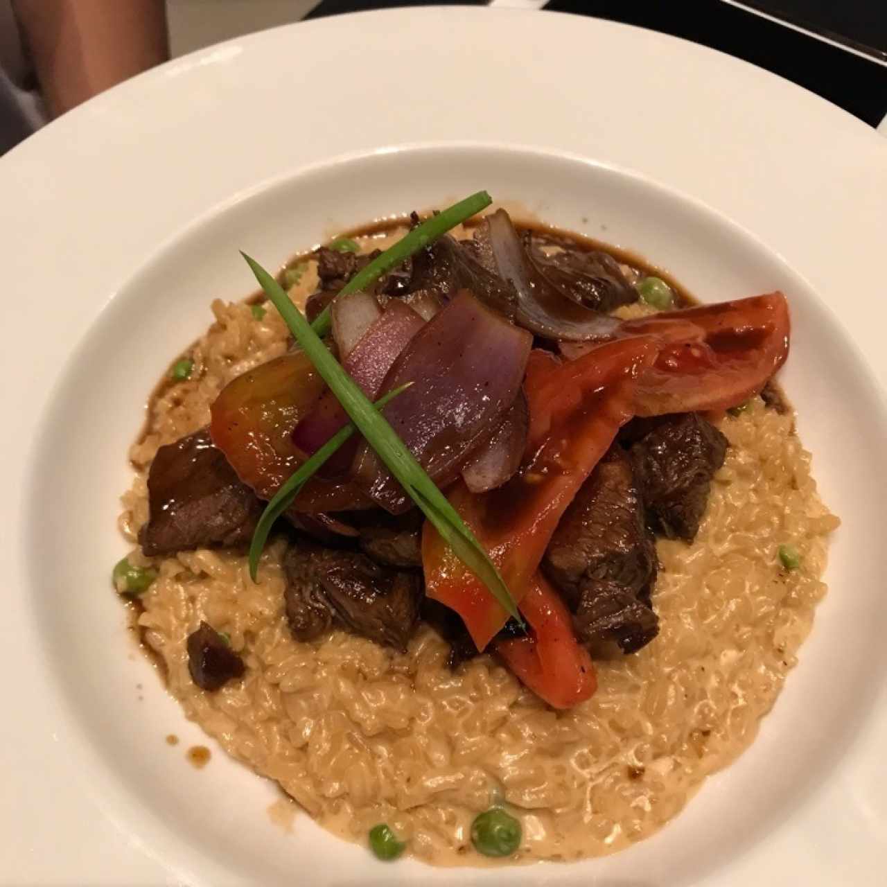 risotto de lomo salteado