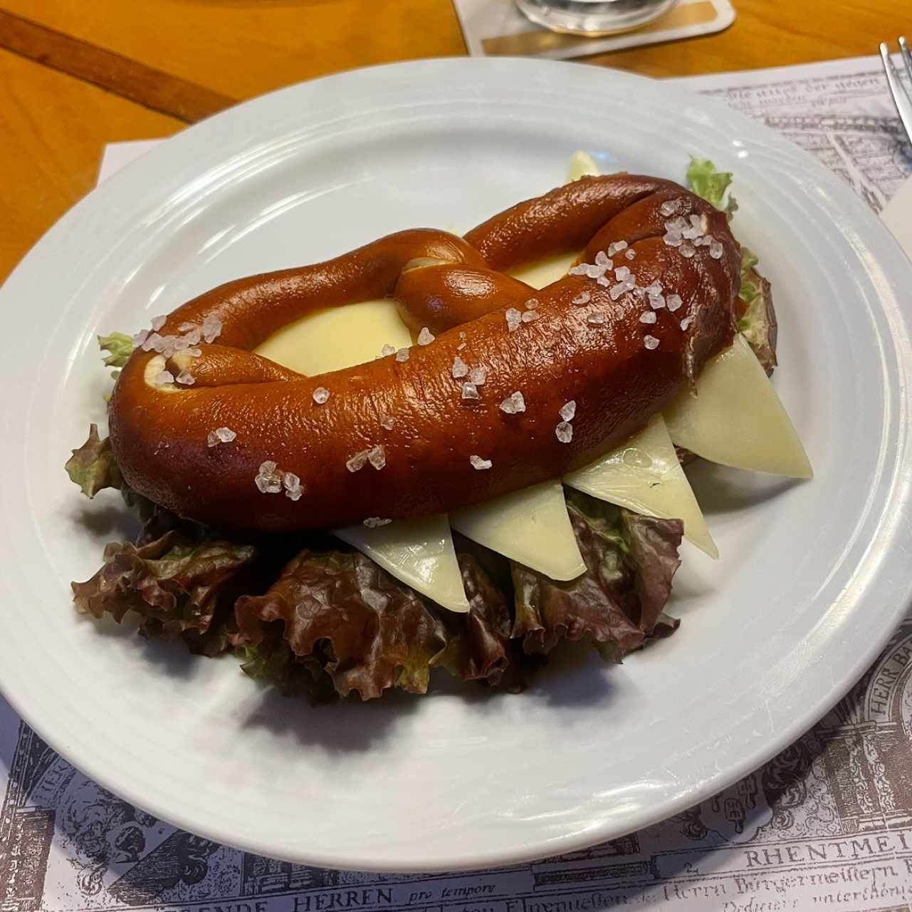 Brezel -Sandwich Bocadillo de Pretzel