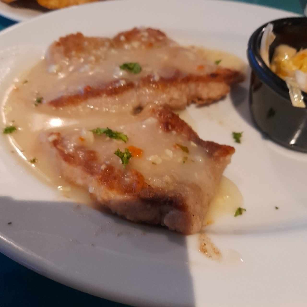 Filete de Corvina al Ajillo