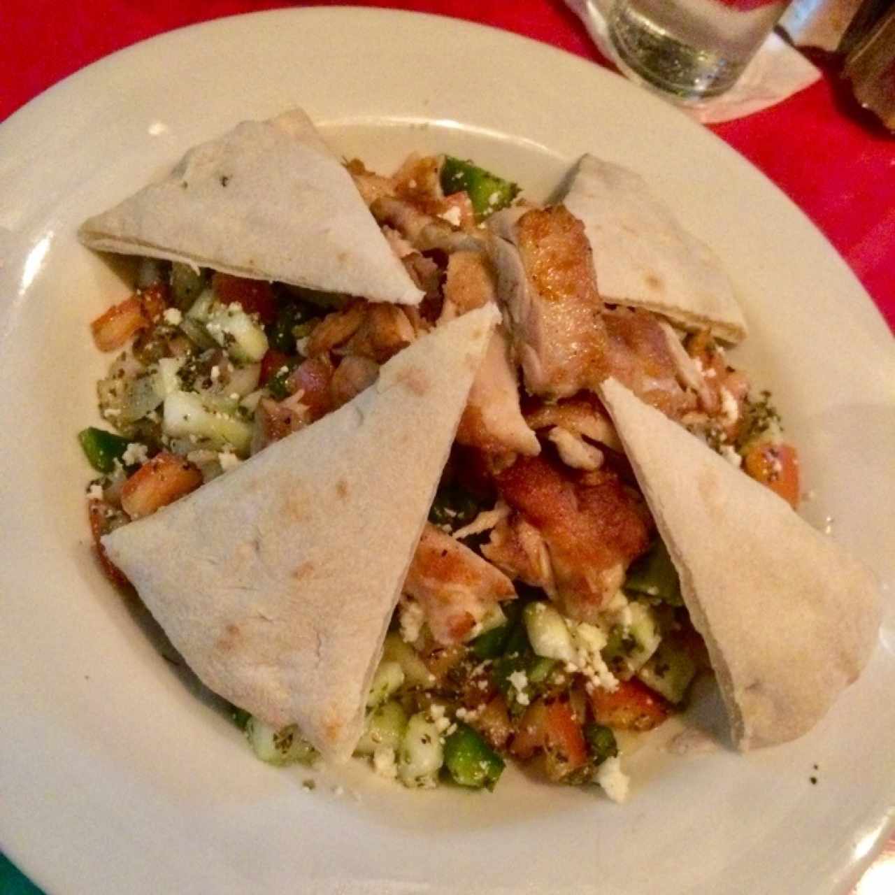 ensalada griega con pollo