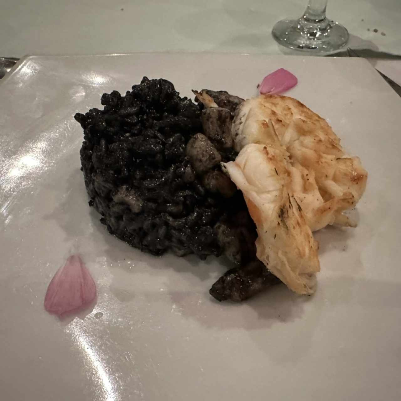 Risotto con tinta de calamar