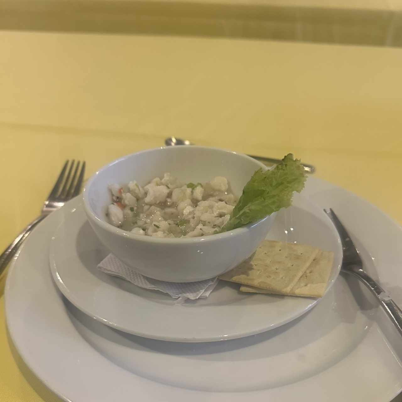 Ceviche de Corvina con Chips