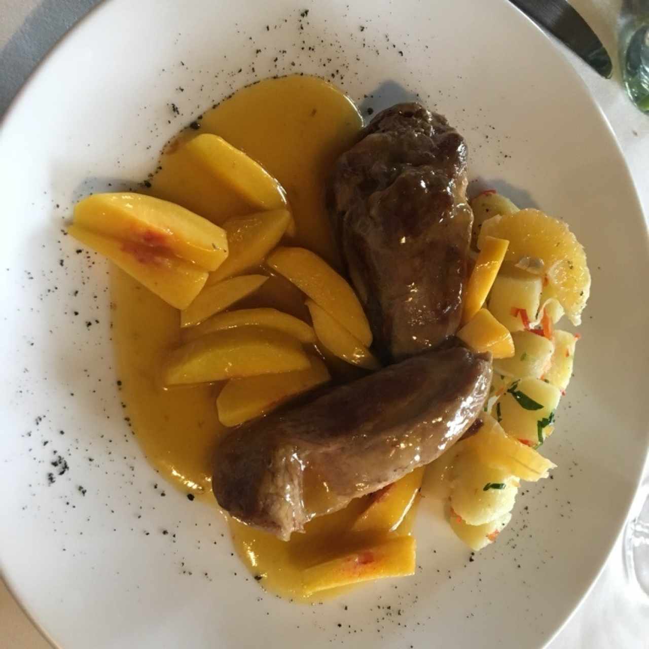 Cerdo en salsa de melocotón 