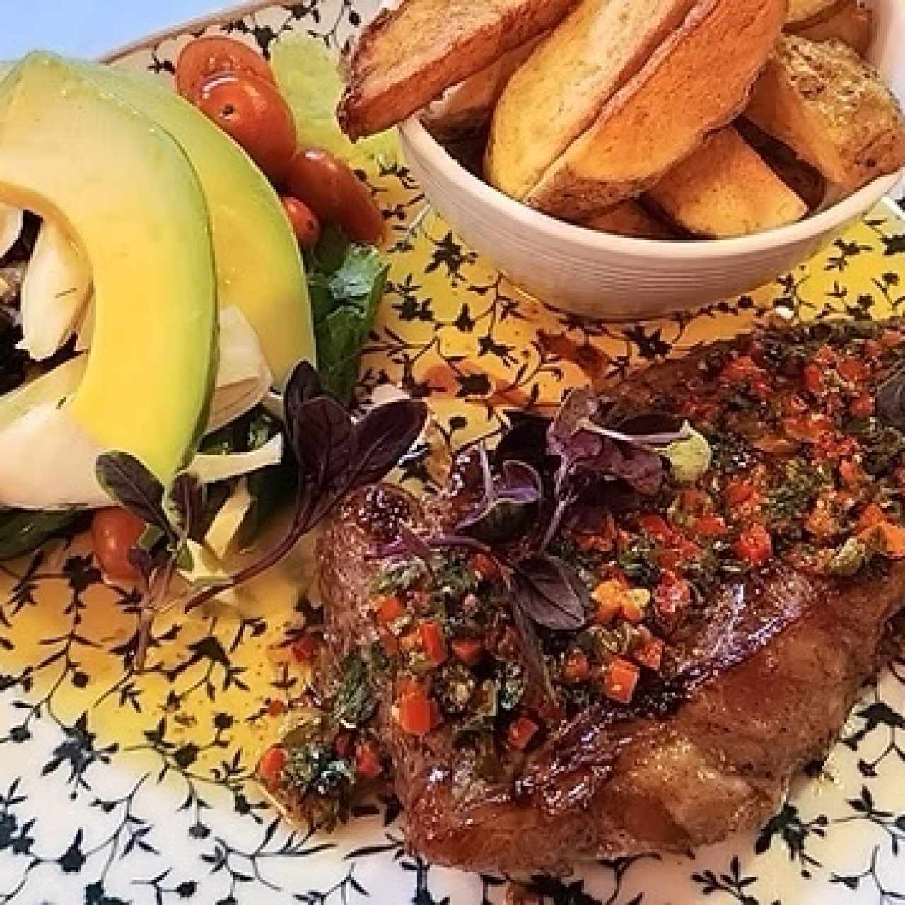 Chatas con chimichurri 