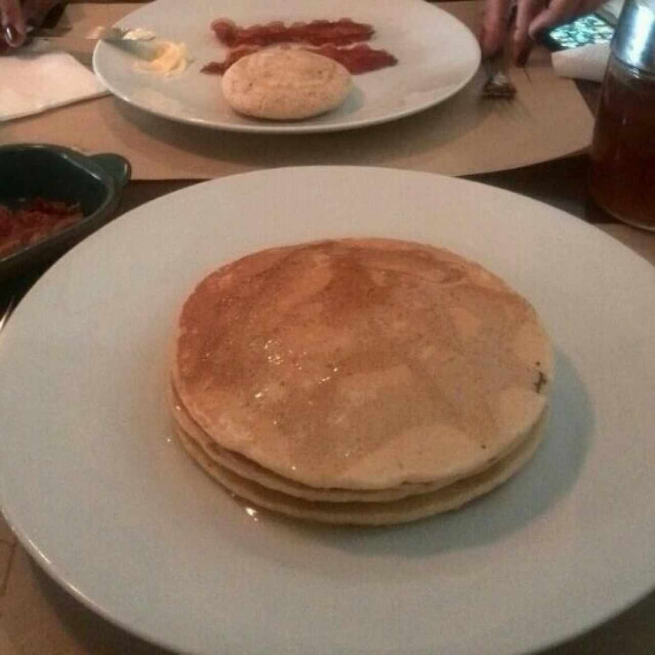 Panquecas, Arepita de Chicharron y Cazuelita de Tocineta
