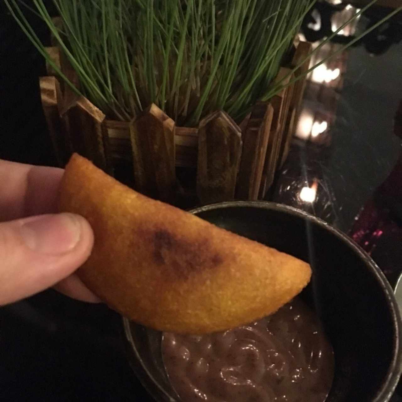 empanadas de carne +salsa navideña