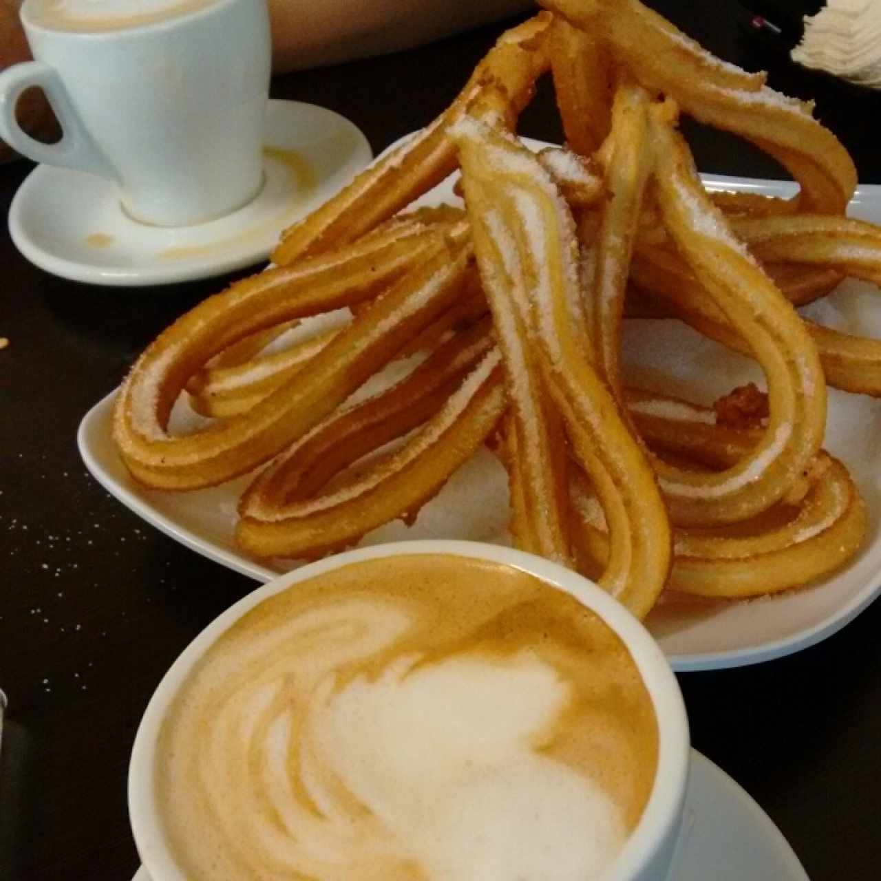 Churros con un buen marrón claro