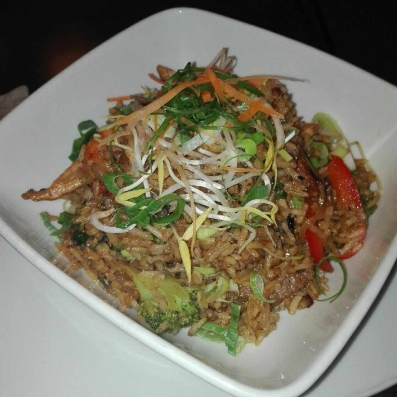 Arroz Thai mixto (vegetales, pollo, lomito y langostinos)