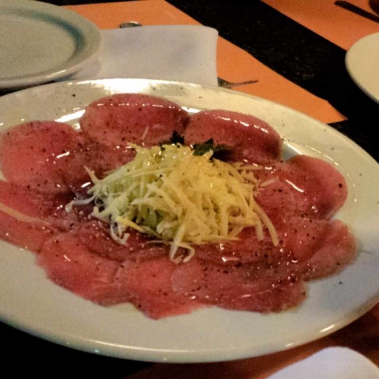Carpaccio de lomito (entrada)