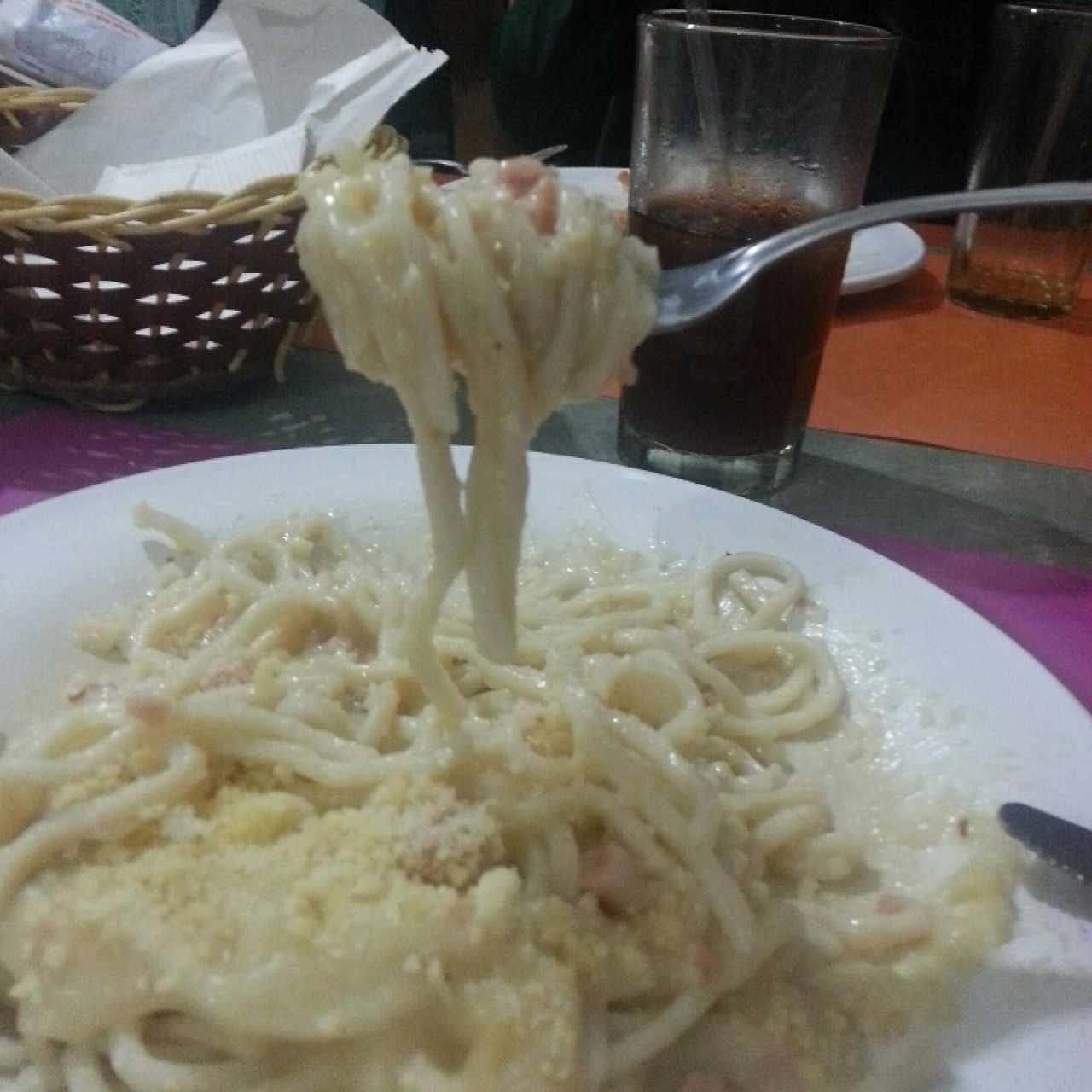 Spaghetti a la carbonara