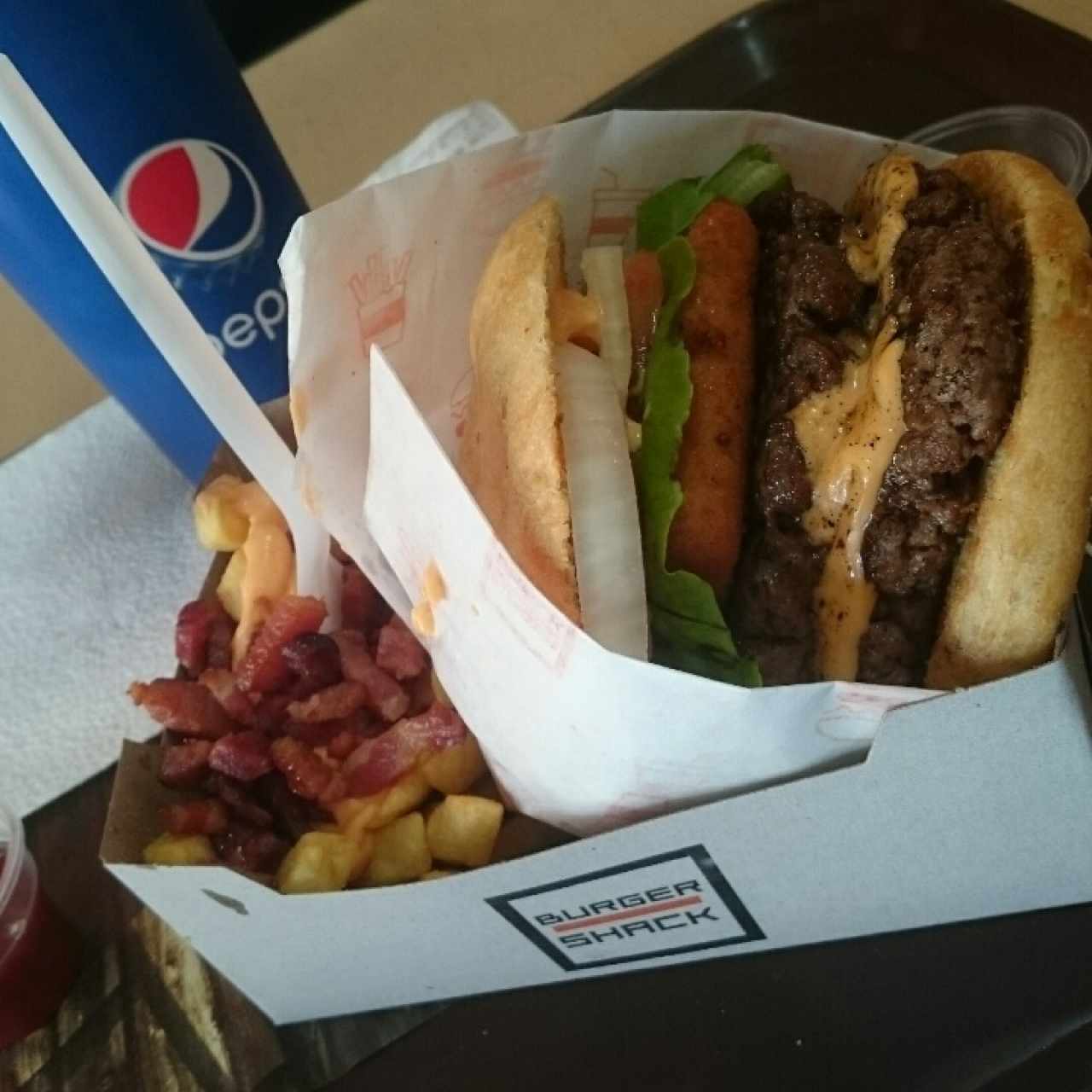 Shack de queso crema con doble carne