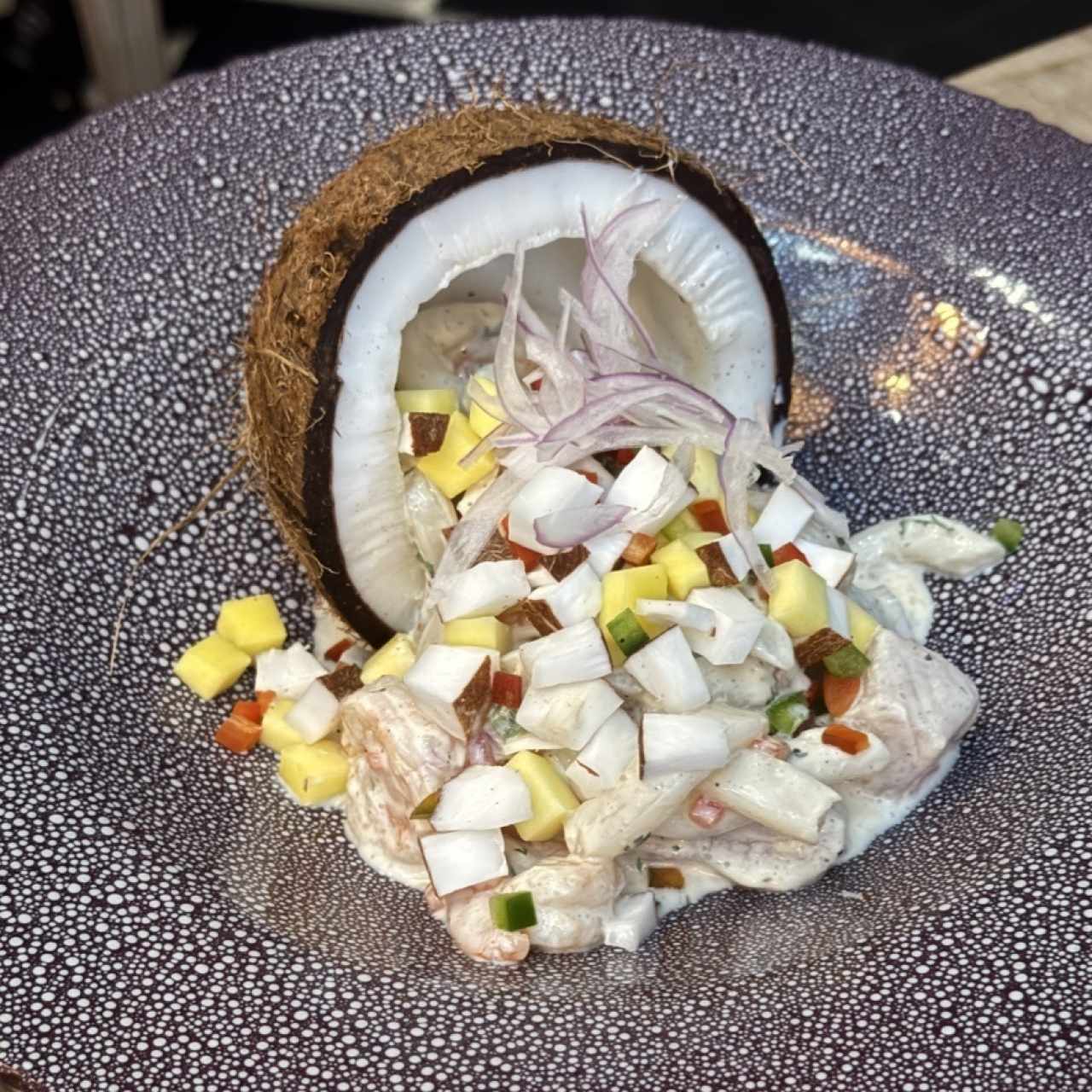 Ceviche en coco